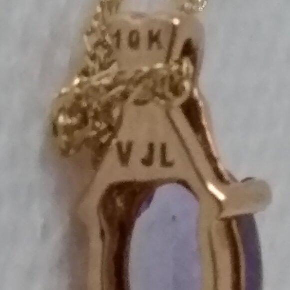 10k solid gold tanzanite & diamond set - Picture 7 of 16